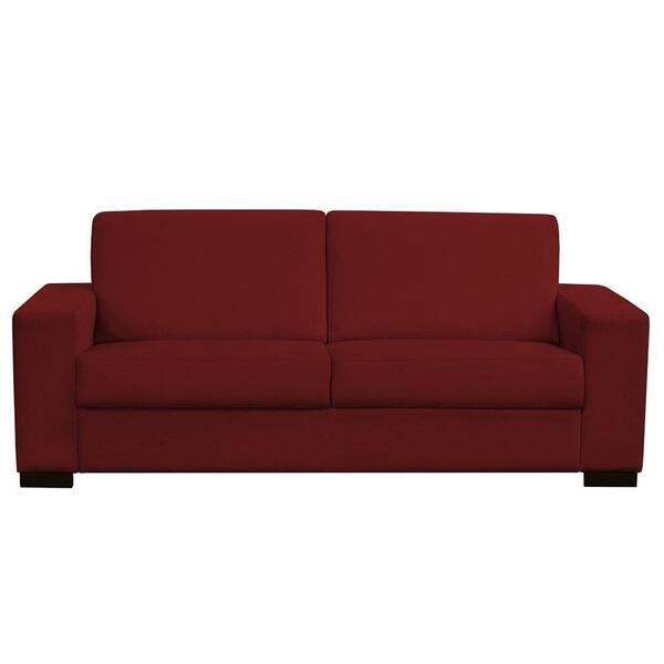 Sofá 2 Lugares 452cm Bergen Suede Vermelho D´monegatto