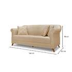 Sofá 2 Lugares Abruzzo Linho Dourado