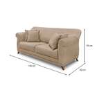 Sofá 2 Lugares Abruzzo Suede Bege