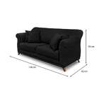 Sofá 2 Lugares Abruzzo Suede Preto