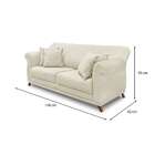 Sofá 2 Lugares Abruzzo Veludo Bege