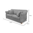 Sofá 2 Lugares Abruzzo Veludo Cinza