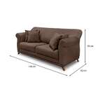 Sofá 2 Lugares Abruzzo Veludo Marrom