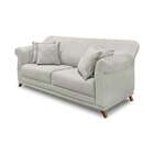 Sofá 2 Lugares Abruzzo Veludo Prata