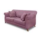 Sofá 2 Lugares Abruzzo Veludo Uva