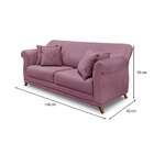 Sofá 2 Lugares Abruzzo Veludo Uva