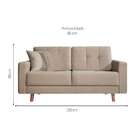 Sofá 2 Lugares Acqua Veludo Marrom