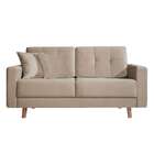 Sofá 2 Lugares Acqua Veludo Marrom