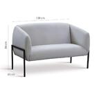 Sofá 2 Lugares Adeline Daf Mobiliário Gelo