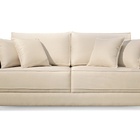 Sofá 2 Lugares Almofada Solta Linho Bege Claro Helô 1,8m