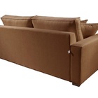 Sofá 2 Lugares Almofada Solta Linho Marrom Helô 1,80m