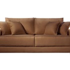 Sofá 2 Lugares Almofada Solta Linho Marrom Helô 1,80m