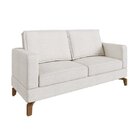 Sofá 2 Lugares Aspen Casa De Pedra Estofados Bege/cru