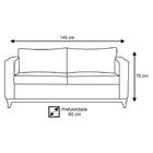 Sofá 2 Lugares Aspen D´monegatto Suede Liso Preto