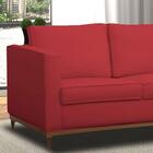 Sofá 2 Lugares Aspen D´monegatto Suede Liso Vermelho