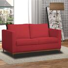 Sofá 2 Lugares Aspen D´monegatto Suede Liso Vermelho