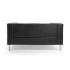 Sofá 2 Lugares Asthor Revestimento Sintético Preto