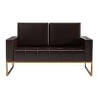 Sofá 2 Lugares Atena Revestimento Sintético Café