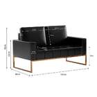 Sofá 2 Lugares Atena Revestimento Sintético Preto