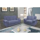 Sofá 2 Lugares Azul em Veludo 1,43m Davi