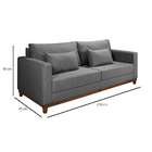 Sofá 2 Lugares Bahamas Linho Cinza