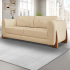 Sofá 2 Lugares Base De Madeira Clarissa 180 Cm Linho S04 - D'