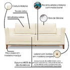 Sofá 2 Lugares Base De Madeira Grace 190 Cm Linho S04 - D'ros