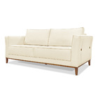 Sofá 2 Lugares Base De Madeira Grace 190 Cm Linho S04 - D'ros