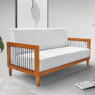 Sofá 2 Lugares Base De Madeira Mariana 160 Cm Linho S04 - D'r