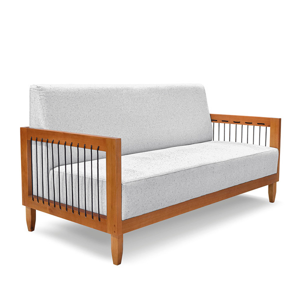 Sofá 2 Lugares Base De Madeira Mariana 160 Cm Linho S04 - D'r