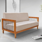 Sofá 2 Lugares Base De Madeira Mariana 160 Cm Linho S04 - D'r