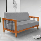 Sofá 2 Lugares Base De Madeira Mariana 160 Cm Linho S04 - D'r