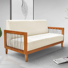 Sofá 2 Lugares Base De Madeira Mariana 160 Cm Linho S04 - D'r