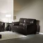 Sofá 2 Lugares Bayron Couro Marrom Couro Casa