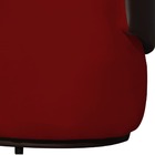 Sofá 2 Lugares Beatriz Com Composê Corino Marrom Suede Vermel