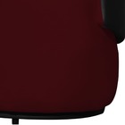 Sofá 2 Lugares Beatriz Com Composê Corino Preto Suede Bordo -