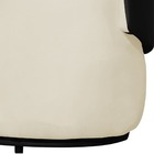 Sofá 2 Lugares Beatriz Com Composê Corino Preto Suede Marfim