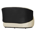 Sofá 2 Lugares Beatriz Com Composê Corino Preto Suede Marfim