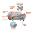 Sofá 2 Lugares Beegees Branco