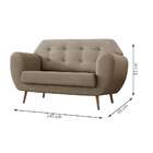 Sofá 2 Lugares Beegees Linho Bege