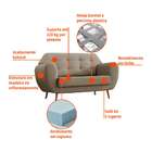 Sofá 2 Lugares Beegees Linho Bege