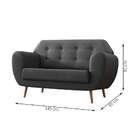 Sofá 2 Lugares Beegees Linho Cinza