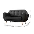 Sofá 2 Lugares Beegees Linho Grafite