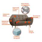 Sofá 2 Lugares Beegees Suede Bege