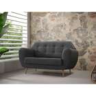 Sofá 2 Lugares Beegees Suede Grafite