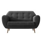 Sofá 2 Lugares Beegees Suede Grafite