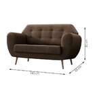 Sofá 2 Lugares Beegees Suede Marrom