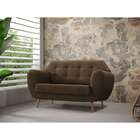 Sofá 2 Lugares Beegees Suede Marrom