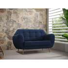 Sofá 2 Lugares Beegees Velosuede Azul Marinho