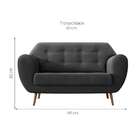 Sofá 2 Lugares Beegees Velosuede Grafite